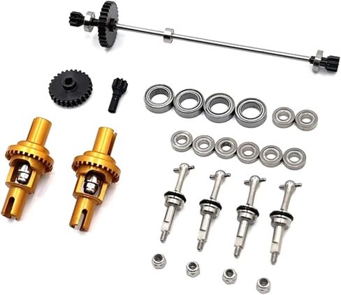 Compatible with WLtoys 1/28 284131 K969 K979 K989 K999 P929 P939 RC Car Parts Metal Upgrade Gear Differential Drive Shaft Bearing RC Repair Parts(Silver) in Saudi Arabia