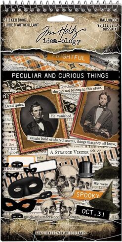 Tim Holtz 2025 Halloween 484 Piece Idea-Ology Sticker Book & 24 Large Collage Strips in Saudi Arabia