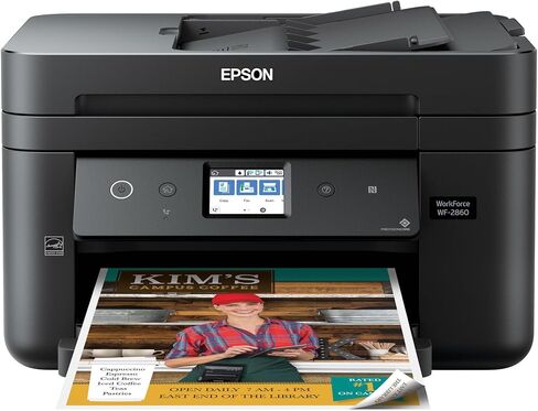 طابعة ألوان لاسلكية من Epson WF-2860 All-in-One مع الماسح الضوئي والناسخ والفاكس و Ethernet و Wi-Fi Direc in Kuwait