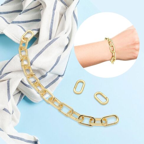 10pcs 925 Silver Plated Oval Clasps,Jewelry Clasps,Gold Paper Clip Clasps,DIY Bracelets Necklaces Jewelry Making and Repairing (925 Silver-14mm) in Kuwait