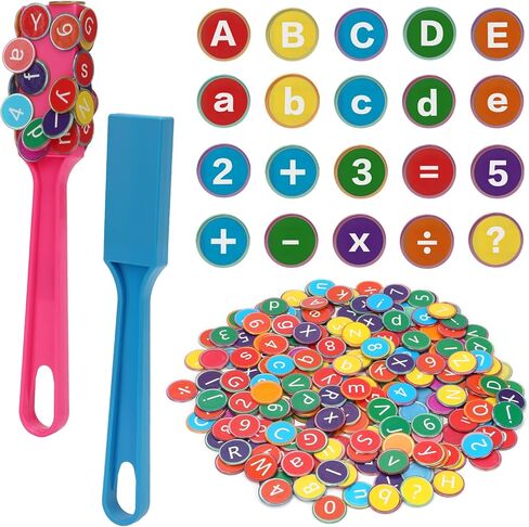 Coopay 234 PCS ALPHABETS NUMBERS و 2 PCS WANDS MAGNECTION - رسائل تعلم طفل للتهجئة ، أدوات القراءة للأطفال العلوم من القراءة ، وإمدادات التدريس رياض الأطفال in Saudi Arabia