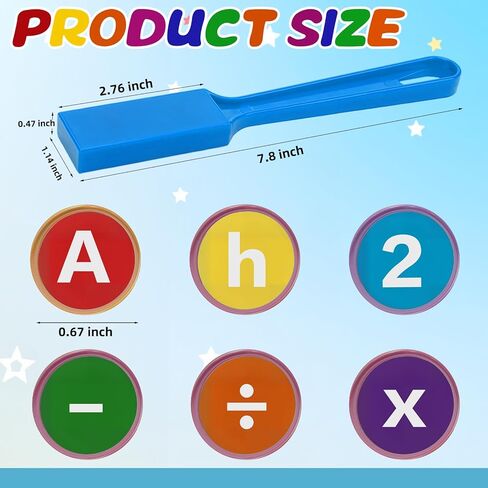 Coopay 234 PCS ALPHABETS NUMBERS و 2 PCS WANDS MAGNECTION - رسائل تعلم طفل للتهجئة ، أدوات القراءة للأطفال العلوم من القراءة ، وإمدادات التدريس رياض الأطفال in Saudi Arabia