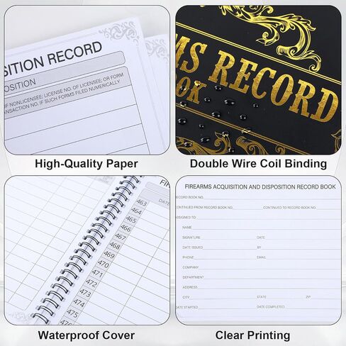 gisgfim Firearms Acquisition & Disposition Record Book 8.5x11 in Gun Log Books ATF Logbook for Professional & Personal Use Firearm Logs for Receipt & Disposition Info 124 Pages in Saudi Arabia
