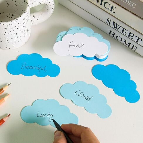 MixTeach 720 Pcs Small Cloud Cutouts Paper Cloud Shapes Cut Outs 2 Inch Cloud Die Cut Classroom Decoration for Bulletin Board School Home Craft Projects Birthday Party Wall Decor, White in Saudi Arabia