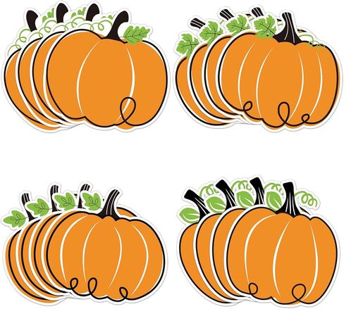 MixTeach 120 Pcs Pumpkin Cutouts Fall Pumpkin Paper Cut Outs 3.9" Autumn Pumpkin Die Cuts with Glue Points for Classroom Bulletin Board Decor Thanksgiving Events Harvest Dinner Party Supplies in Saudi Arabia