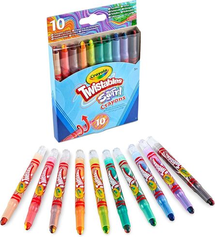 Crayola Swirl Mini Twistlobs Crayons (10CT) ، ملون متعدد الألوان للأطفال ، لا شحذ ، رائع للمشاريع الفنية ، غير سامة ، 3+ in Kuwait