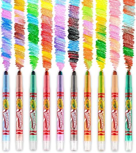 Crayola Swirl Mini Twistlobs Crayons (10CT) ، ملون متعدد الألوان للأطفال ، لا شحذ ، رائع للمشاريع الفنية ، غير سامة ، 3+ in Kuwait