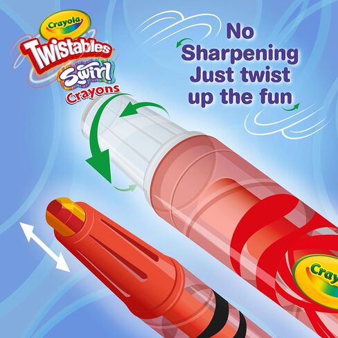 Crayola Swirl Mini Twistlobs Crayons (10CT) ، ملون متعدد الألوان للأطفال ، لا شحذ ، رائع للمشاريع الفنية ، غير سامة ، 3+ in Kuwait
