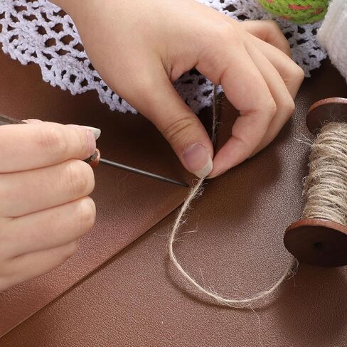 2Pcs Leather Awl Punch Tool Scratch Awl Tool Wooden Handle Scratch Awls Punch Tailors Leather Scratches Awls for Punching Stitching Sewing Slender Hole Punches in Kuwait