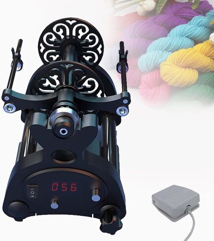 Wool Spinning Wheel, Electric Spinning Wheel, Fiber Spinner, with Display and Foot Switch, for Yarn Weaving Blending Roving(Purple,Pink) in Saudi Arabia