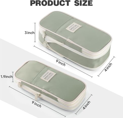 Large Capacity Pencil Case with Zipper, Aesthetic Pencil Pouch, Portable Stationery Organizer Bag for Teen and Adults, Big Pencil Bag for College, Office, Travel in Saudi Arabia