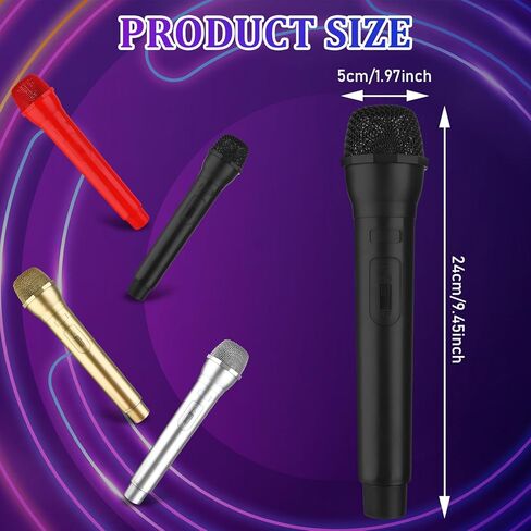 12 PCS Microphone Prop Play البلاستيك ميكروفونات ميكروفونات مزيفة in Kuwait