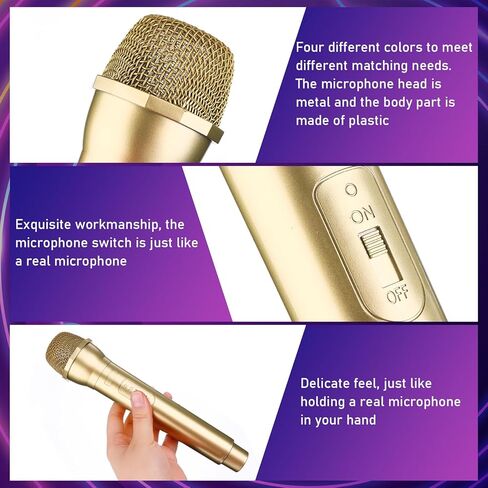 12 PCS Microphone Prop Play البلاستيك ميكروفونات ميكروفونات مزيفة in Kuwait