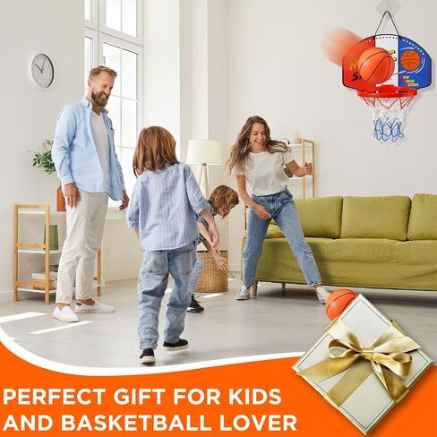 Sosation 2 Pcs Mini Basketball Hoop with 4 Basketball, Sticky Hook, Pump, Indoor No Drilling Basket Ball Hoop Decompress Game for Kid Adult Gift in Saudi Arabia