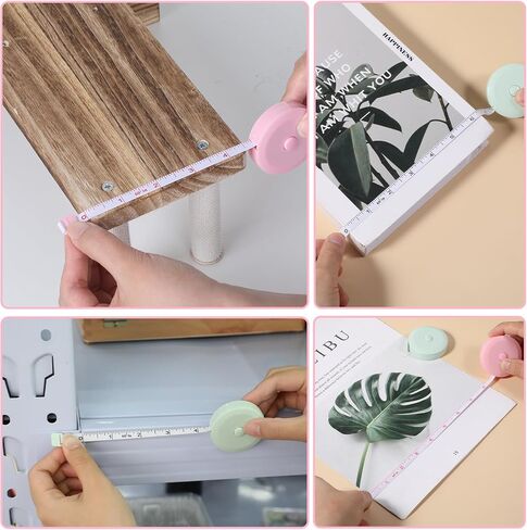 4 Pack Retractable Tape Measure 60inch/150cm Soft Body Waist Measuring Tape Tailor Sewing Cloth Fabric Measurement Digital Tapes, Mini Pocket Measuring Tapes Green, Pink in Kuwait