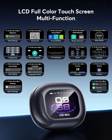 EUQQ AI Language Translation Ambuds ، Translator Bluetooth 5.4 Headphones لـ 144 لغة ولهجات in Kuwait