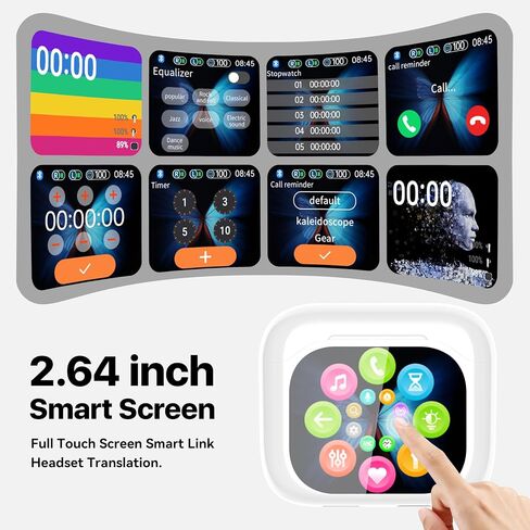 AI Language Translation سماعات الأذن ، مترجم شاشة لمس LCD في الوقت الفعلي لمدة 144 لغة ولهجة ، صوت عالي الدقة ، عمر بطارية طويل ، مثالي للسفر والأعمال ، الأسود in Kuwait