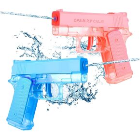 Cool Small Manual Water Guns 2 Pack - Super Squirt Water Pistol Toys for Kids&Aldult, Summer Outdoor Beach Pool Play, No Battery Needed, Aldult Boys Girls Gifts (Pink-MSG-HYTY) in Saudi Arabia