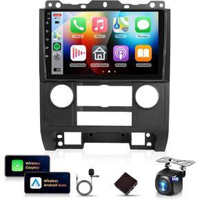 8 Core 8G+128G راديو السيارة ستيريو لسيارة Ford Escape/Ford Kuga/Mazda Tribute 2007-2012 مع CarPlay اللاسلكي Android Auto/9 بوصة 1280 * 720P IPS لمسية/AM/FM/BT 5.0/GPS/WiFi/4G/DSP/46 معادل الصوت/كاميرا احتياطية in Saudi Arabia