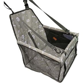 Pet Car Seat, Breathable & Waterproof Oxford Dog Car Booster Seats with Seat Belt and Mesh Window, Portable Foldable Travel Look Out Bag for Small Medium Dogs & Cats (Black, 1PC) in Saudi Arabia