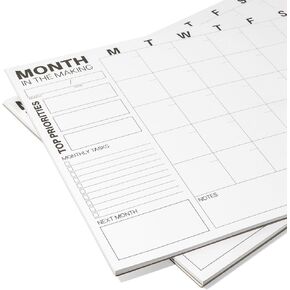 Undated Monthly Desk Pad Planner by Sorted Mind Co - 24 Tear-Off Sheets A3 Size - Premium Daily Planner for Students, Office & Home Organization - Time Blocking Productivity Pad in Saudi Arabia