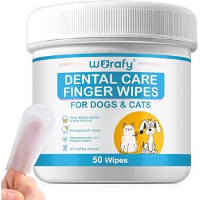 مناديل إصبع الأسنان للحيوانات الأليفة للكلاب - أذن الكلب مناديل ، مناديل أصابع تنظيف الأسنان للحيوانات الأليفة للقطار ، 50 ٪ in Kuwait