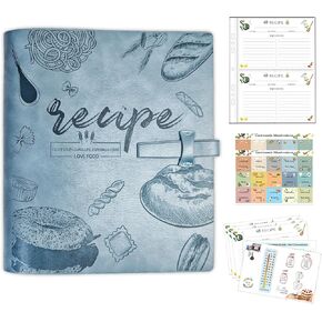 Recipe Binder, Recipe Book Binder with Plastic Sleeves, Blank Recipe Card Book to Write in Your Own Recipes (4" x 6" Recipe Cards & Category Tab) (Pink) in Kuwait