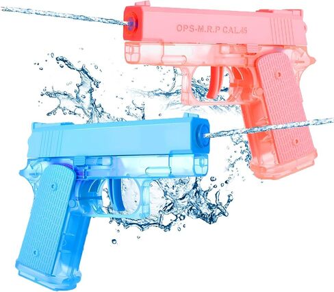 Cool Small Manual Water Guns 2 Pack - Super Squirt Water Pistol Toys for Kids&Aldult, Summer Outdoor Beach Pool Play, No Battery Needed, Aldult Boys Girls Gifts (Pink-MSG-HYTY) in Saudi Arabia