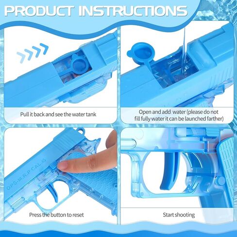 Cool Small Manual Water Guns 2 Pack - Super Squirt Water Pistol Toys for Kids&Aldult, Summer Outdoor Beach Pool Play, No Battery Needed, Aldult Boys Girls Gifts (Pink-MSG-HYTY) in Saudi Arabia