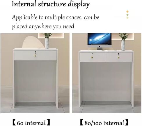 Small Reception Desk, Checkout Counter Table,Front Desk Reception Room Table, Modern Front Desk Reception Counter,for Office, Lobby, Cafe, Beauty Salon(B1,23.6x15.7x37.4in) in Saudi Arabia