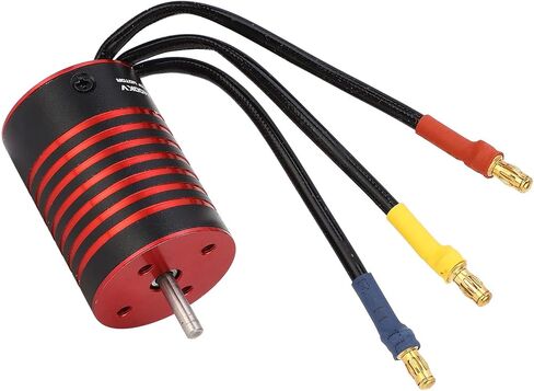 GtskytenRC 2838 محرك بدون فرش 4 أعمدة RC محرك بدون فرشاة لمدة 1/14 1/16 RC CAR Part Black Red (4400kV) in Kuwait