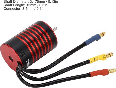 GtskytenRC 2838 محرك بدون فرش 4 أعمدة RC محرك بدون فرشاة لمدة 1/14 1/16 RC CAR Part Black Red (4400kV) in Kuwait
