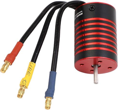 GtskytenRC 2838 محرك بدون فرش 4 أعمدة RC محرك بدون فرشاة لمدة 1/14 1/16 RC CAR Part Black Red (4400kV) in Kuwait
