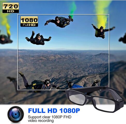 نظارات Limiete Y2K spyglasses ｜ 1080p مسجل Retro ｜ 38G Featherlight "سلاح Tiktok السري الخاص بك" - سجلات تسجيل/صالة رياضية PRS/VLOG مع الشكوك ، 95 دقيقة تشغيل لمحتوى OG (128GB) in Kuwait