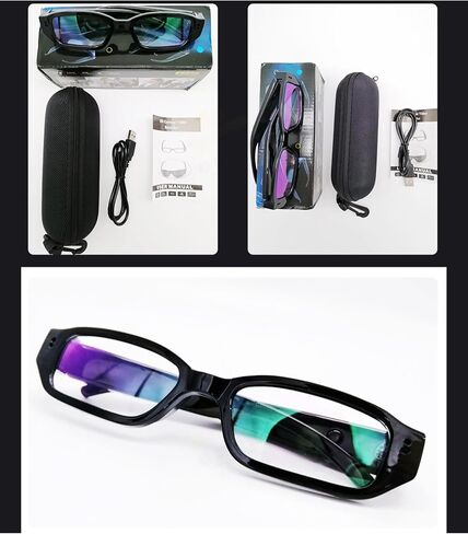 نظارات Limiete Y2K spyglasses ｜ 1080p مسجل Retro ｜ 38G Featherlight "سلاح Tiktok السري الخاص بك" - سجلات تسجيل/صالة رياضية PRS/VLOG مع الشكوك ، 95 دقيقة تشغيل لمحتوى OG (128GB) in Kuwait