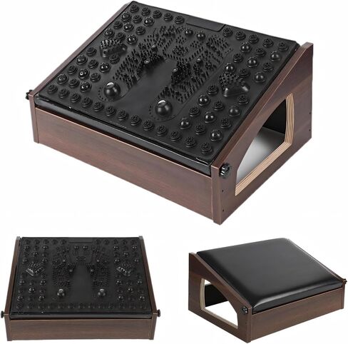 Ergonomic Foot Rest, 4 Adjustable Height Foot Stool,Footrest Under Desk， Soft Cushions,Foot Rest Office,Improving Posture, Promoting Blood Circulation（Natural） in Kuwait