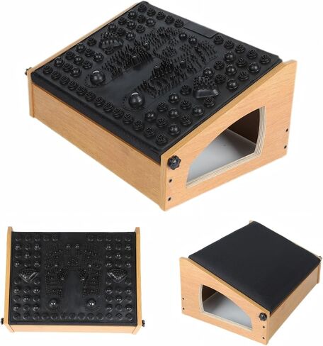 Ergonomic Foot Rest, 4 Adjustable Height Foot Stool,Footrest Under Desk， Soft Cushions,Foot Rest Office,Improving Posture, Promoting Blood Circulation（Natural） in Kuwait