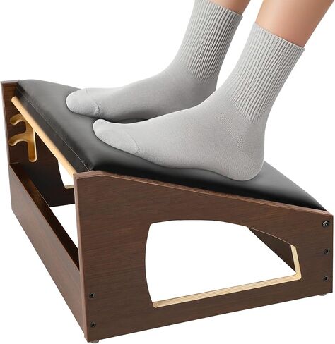 Ergonomic Foot Rest, 4 Adjustable Height Foot Stool,Footrest Under Desk， Soft Cushions,Foot Rest Office,Improving Posture, Promoting Blood Circulation（Natural） in Saudi Arabia