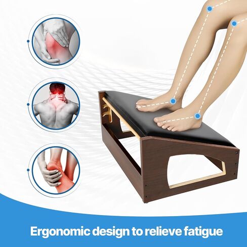 Ergonomic Foot Rest, 4 Adjustable Height Foot Stool,Footrest Under Desk， Soft Cushions,Foot Rest Office,Improving Posture, Promoting Blood Circulation（Natural） in Saudi Arabia