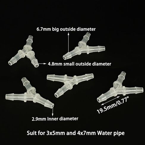 5PCS RC Boat Water Cooling Nozzle 3 Way Water Cooling Nipple Faucet for RC Boat DIY Model Ship Water-Cooled Parts (4.8mm Small Outside Diameter) in Kuwait
