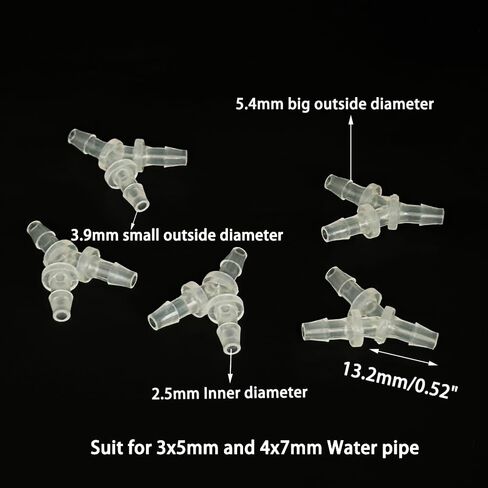 5PCS RC Boat Water Cooling Nozzle 3 Way Water Cooling Nipple Faucet for RC Boat DIY Model Ship Water-Cooled Parts (4.8mm Small Outside Diameter) in Kuwait