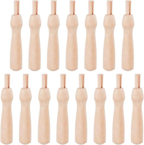 FREEBLOSS 15Pcs Wool Felting Needle Handles Wooden Punch Cross Stitch Felting Handles Poking Felt Pen Needle Felting Tools Punch Needles Holder 3.35"*0.6" in Saudi Arabia