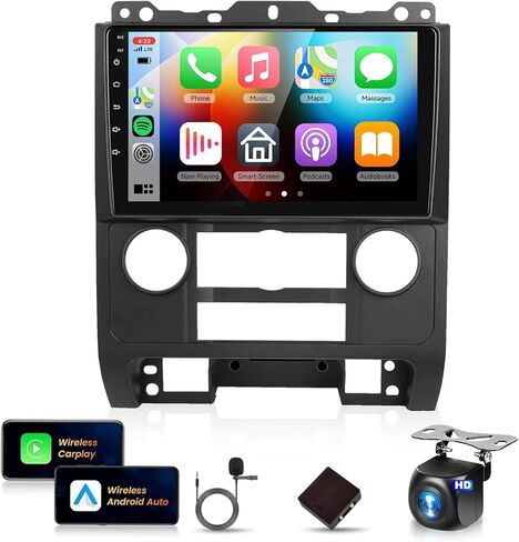 8 Core 8G+128G Car Radio Stereo for Ford Escape/Ford Kuga/Mazda Tribute 2007-2012 with Wireless CarPlay Android Auto/9" 1280 * 720P IPS Touchscreen/AM/FM/BT 5.0/GPS/WiFi/4G/DSP/46 EQ/Backup Camera in Saudi Arabia