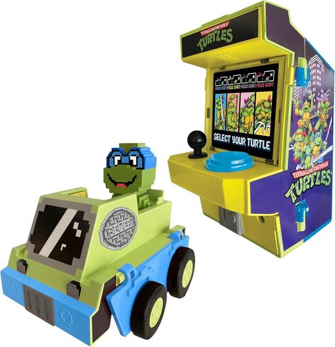 Teenage Mutant Ninja Turtles Arcade Cruisers Leonardo Edition ، خزانة 2-in-1 الممرات لتحويل السيارة مع الأضواء والأصوات وشاشة عرضية مزدوجة الشاشة in Saudi Arabia