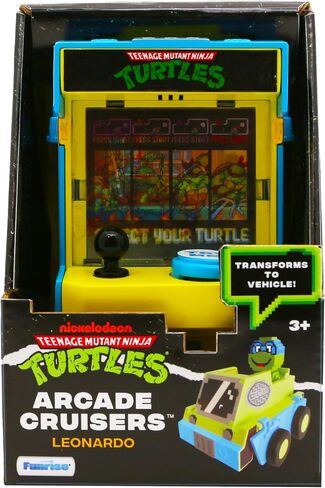 Teenage Mutant Ninja Turtles Arcade Cruisers Leonardo Edition ، خزانة 2-in-1 الممرات لتحويل السيارة مع الأضواء والأصوات وشاشة عرضية مزدوجة الشاشة in Saudi Arabia