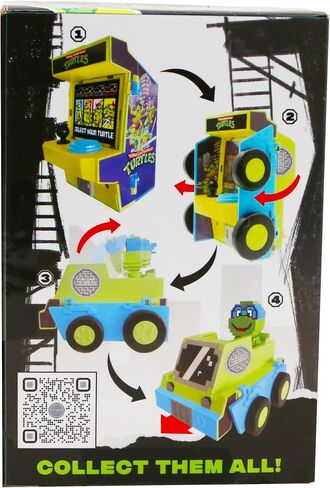 Teenage Mutant Ninja Turtles Arcade Cruisers Leonardo Edition ، خزانة 2-in-1 الممرات لتحويل السيارة مع الأضواء والأصوات وشاشة عرضية مزدوجة الشاشة in Saudi Arabia