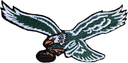 Eagles Bird Wing Kelly Green on Football Fanorialite Team Iron on Sew on Patch المطرزة in Saudi Arabia