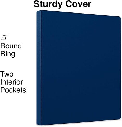 Staples 1/2-inch 3-Ring Non-View Binders, Navy, 3/Pack (ST26648-CCVS) in Saudi Arabia