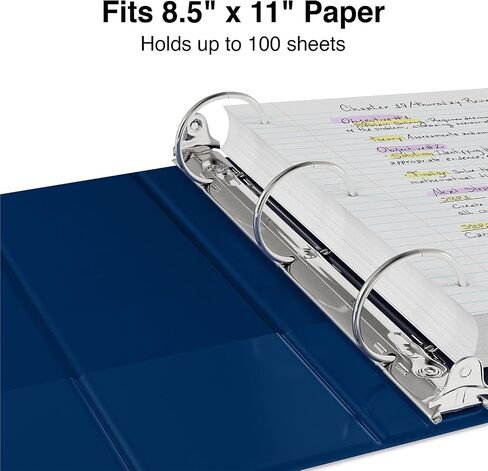 Staples 1/2-inch 3-Ring Non-View Binders, Navy, 3/Pack (ST26648-CCVS) in Saudi Arabia