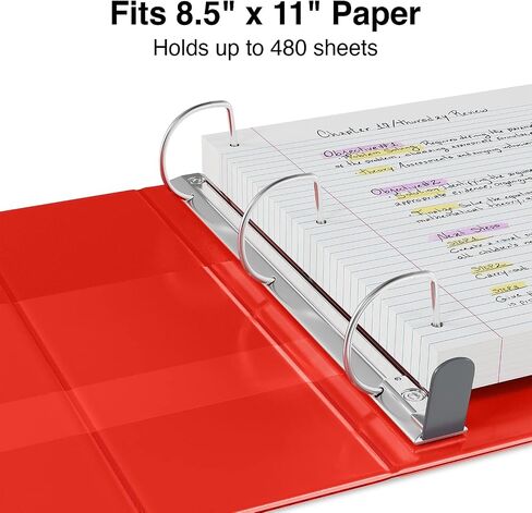 Staples Staples Huffice 2 بوصة عرض 3 حلقات مع حلقات D وأربعة جيوب داخلية ، حمراء ، 3/حزمة (ST56297-CCVS) in Saudi Arabia